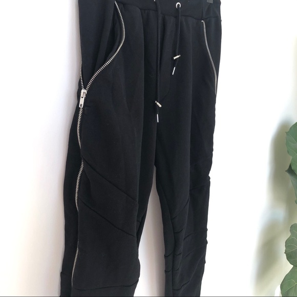 Zara Joggers with Pockets and Full Side Zips Black - Picture 6 of 7